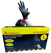 Disposable Black Nitrile Gloves