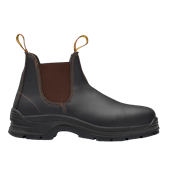 Blundstone Unisex Elastic Sided  Slip on Safety Boots  Brown