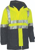 DNC 4 in 1 HiVis Two Tone Breathable Jacket with Vest and 3M RTape