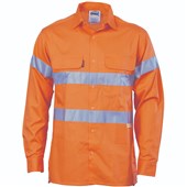 HiVis CoolBreeze Cotton Shirt with 3M 8906 RTape  Long sleeve