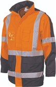DNC HiVis 2 Tone Cross Back DN 2 in 1 Contrast Rain Jacket
