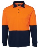 Hi Vis LS Cotton Back Polo