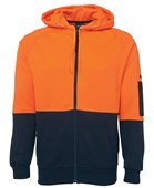 HI VIS FULL ZIP FLEECY HOODIE