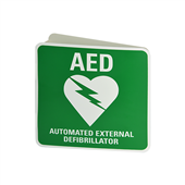CARDIACT Poly AED Angle Bracket Sign 225 x 225cm