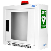 CARDIACT Alarmed AED Cabinet with Strobe Light 42 x 38 x 155cm