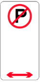 225x450 No parking at any time symbolic NSW SPEC