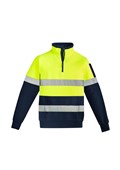 MENS HI VIS 14 ZIP PULLOVER  HOOP TAPED