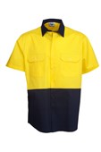 Hi Vis 190 GSM Cotton Drill Shirt SS