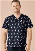 Mens Easter VNeck Short Sleeve Scrub Top