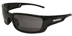 DENVER Premium Safety Glasses Black Frame  Smoke Lens