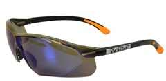 KANSAS Safety Glasses with AntiFog  Blue Mirror Lens