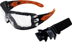 EVOLVE Safety Glasses with Gasket  Headband  Clear Lens