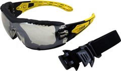 EVOLVE Safety Glasses with Gasket  Headband  Silver Mirror Lens