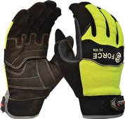 GForce HiVis Mechanics Glove full finger