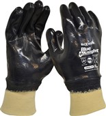 Blue Knight Nitrile Fully Dipped Gloves with Knit Wrist