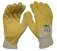 Premium Yellow Latex Coated Glass Gripper Glove
