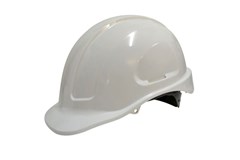 Maxisafe White Unvented Hard Hat  Ratchet Harness