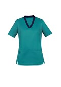 BIZ CARE WOMENS RILEY VNECK SCRUB TOP