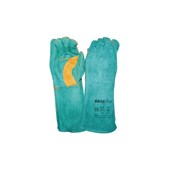 SafeRite Green And Gold Welding Gauntlet SRSW6G