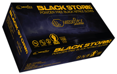 Mediflex Black Storm Powder Free Black Nitrile Gloves