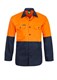 LIGHTWEIGHT HI VIS TWO TONE LONG SLEEVE VENTED COTTON DRILL SHIRT