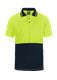 HI VIS TWO TONE SHORT SLEEVE MICROMESH POLO WITH POCKET